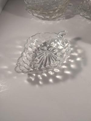 Vintage Grape Design Glass Fruit/Salad Bowls- 12 Pieces