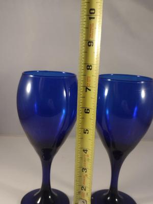Cobalt Blue Wine Goblets- 8 Pieces