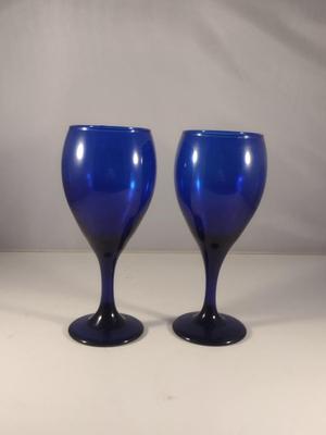 Cobalt Blue Wine Goblets- 8 Pieces
