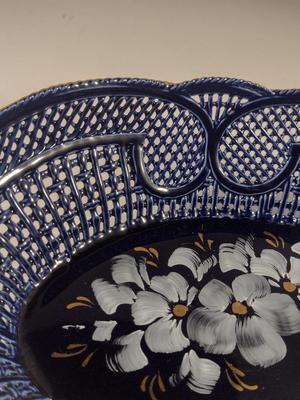 Cluj-Napoca Cemarom Romanian Reticulated Porcelain Hand Decorated Bowl