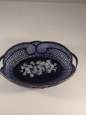Cluj-Napoca Cemarom Romanian Reticulated Porcelain Hand Decorated Bowl