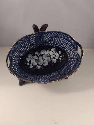 Cluj-Napoca Cemarom Romanian Reticulated Porcelain Hand Decorated Bowl