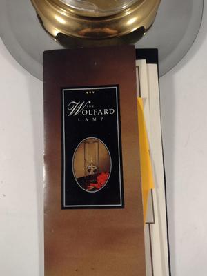 Wolfard Hand Blown Glass Oil Lamp with Brass Base