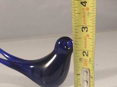 Pair of Cobalt Blue Glass Birds