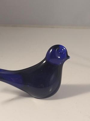 Pair of Cobalt Blue Glass Birds