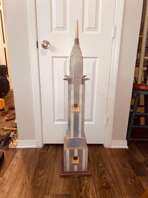 Super Cool Sears Tower Bird House standing 43” Tall