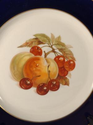 Fruit Design Dinnerware- Lamberton Scammell and Schumann Arzberg Echt Cobalt Bountiful- 18 Pieces