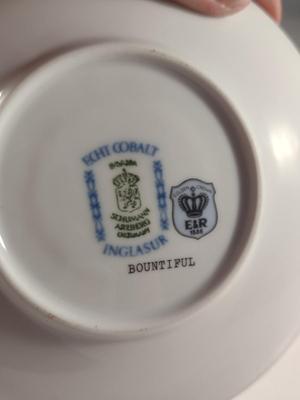 Fruit Design Dinnerware- Lamberton Scammell and Schumann Arzberg Echt Cobalt Bountiful- 18 Pieces