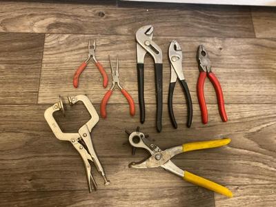 An Assortment of Plier Type Tools