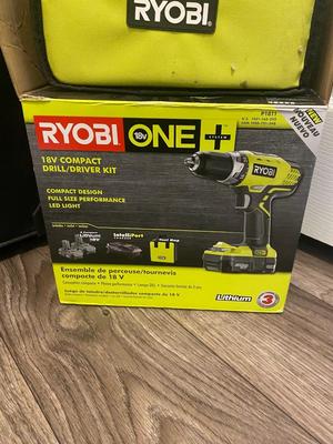 Very Nice RYOBI 18v Cordless Drill w/2 Batteries in Original Box