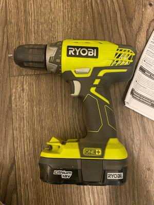 Very Nice RYOBI 18v Cordless Drill w/2 Batteries in Original Box