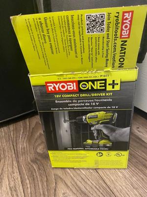Very Nice RYOBI 18v Cordless Drill w/2 Batteries in Original Box
