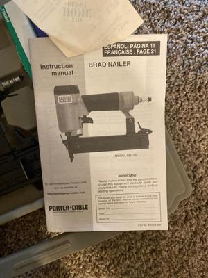 Porter Cable 18G Pneumatic Brad Nailer