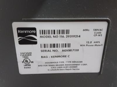 Kenmore Aspiradora Vacuum Cleaner - with accessories and all hand tools