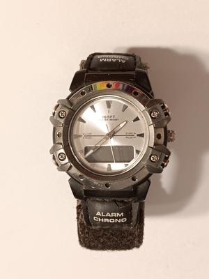 Sports watch = 165 FT. Water resistant wristwatch with Velcro band