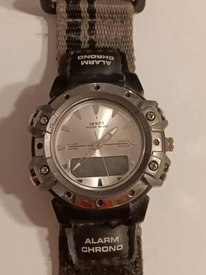 Sports watch = 165 FT. Water resistant wristwatch with Velcro band