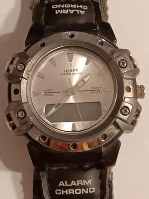Sports watch = 165 FT. Water resistant wristwatch with Velcro band