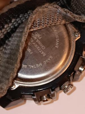Sports watch = 165 FT. Water resistant wristwatch with Velcro band