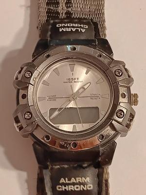 Sports watch = 165 FT. Water resistant wristwatch with Velcro band