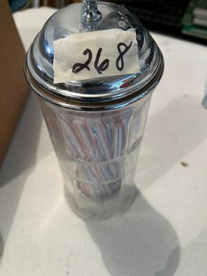 Glass Jar with Straws