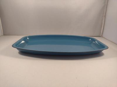 Two Enamelware Plates/Serving Trays- Color Matches Cathrineholm Pieces