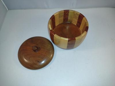 Turned Wood Box with Lid