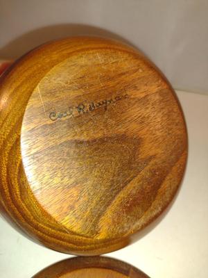 Turned Wood Box with Lid- Signed by Artist