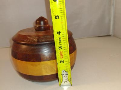 Turned Wood Box with Lid- Signed by Artist