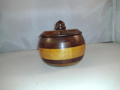 Turned Wood Box with Lid- Signed by Artist