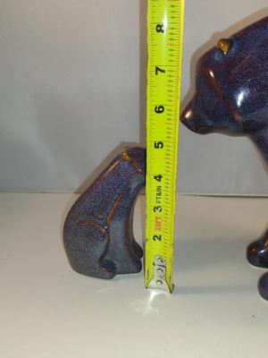 Glazed Ceramic Mama and Baby Bear Set