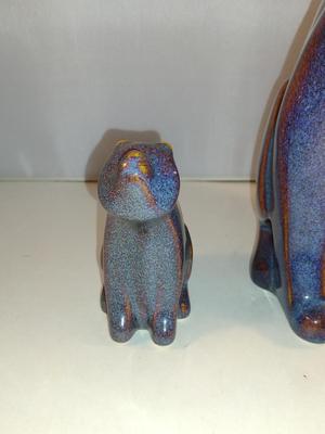 Glazed Ceramic Mama and Baby Bear Set
