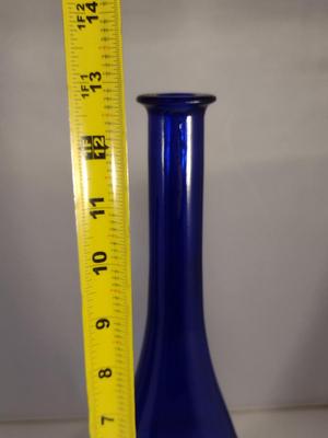Pair of Cobalt Blue Glass Bottles