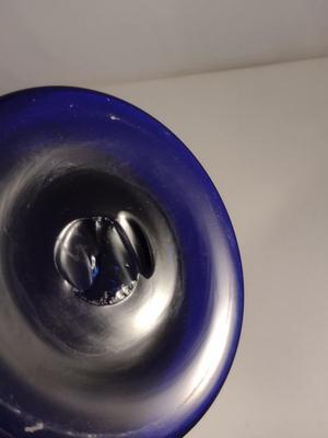 Cobalt Blue Art Glass Pitcher