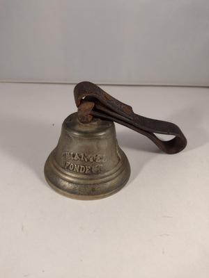 Antique Swiss Brass Cow Bell- 1878 Saicnelecier Chiantel Fondeur