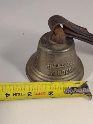 Antique Swiss Brass Cow Bell- 1878 Saicnelecier Chiantel Fondeur