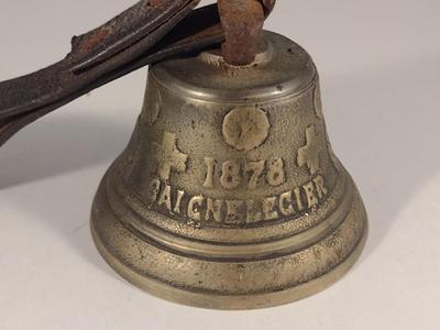 Antique Swiss Brass Cow Bell- 1878 Saicnelecier Chiantel Fondeur