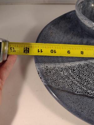 Glazed Pottery Chip and Dip Dish