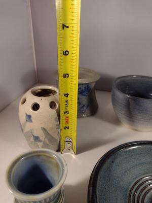 Collection of Small Pottery Pieces- Bowls, Vases, Syrup Warmer