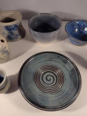 Collection of Small Pottery Pieces- Bowls, Vases, Syrup Warmer