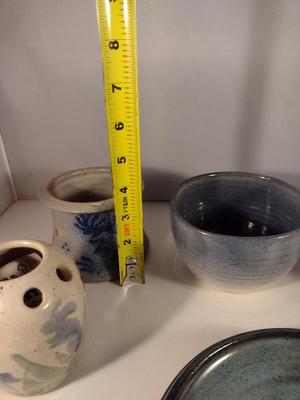 Collection of Small Pottery Pieces- Bowls, Vases, Syrup Warmer