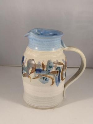 Hand Made Glazed Pottery Pitcher