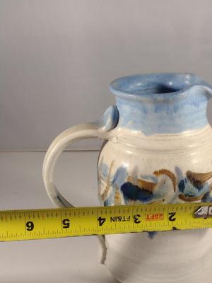 Hand Made Glazed Pottery Pitcher