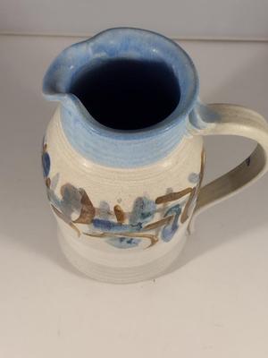 Hand Made Glazed Pottery Pitcher