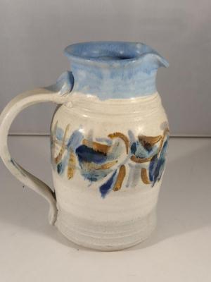 Hand Made Glazed Pottery Pitcher