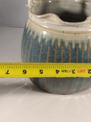 Hand Made Glazed Pottery Basket