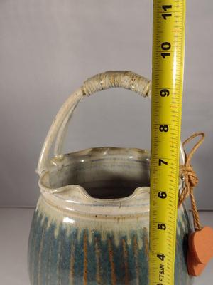 Hand Made Glazed Pottery Basket