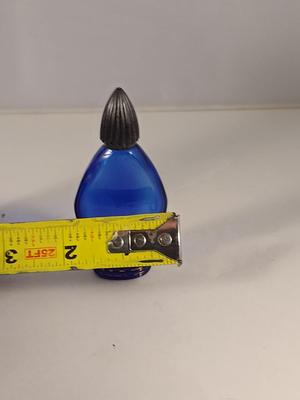 Pair of Cobalt Blue Glass Perfume Bottles