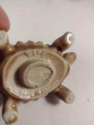 Collection of Turtle Figurines- Two Carved Stone, One Wade Porcelain