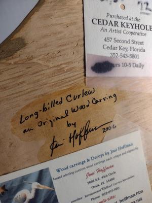 Hand Carved Long-Billed Curlew by Joni Hoffman