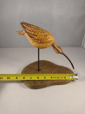 Hand Carved Long-Billed Curlew by Joni Hoffman